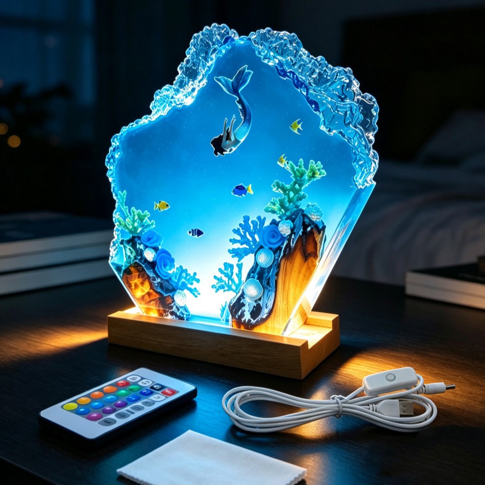 Deep Sea Mermaid Epoxy Sculptu - Woodworking Resin recension och pris