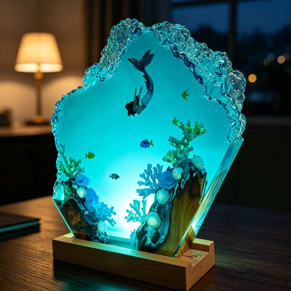 Deep Sea Mermaid Epoxy Sculptu - Woodworking Resin recension och pris