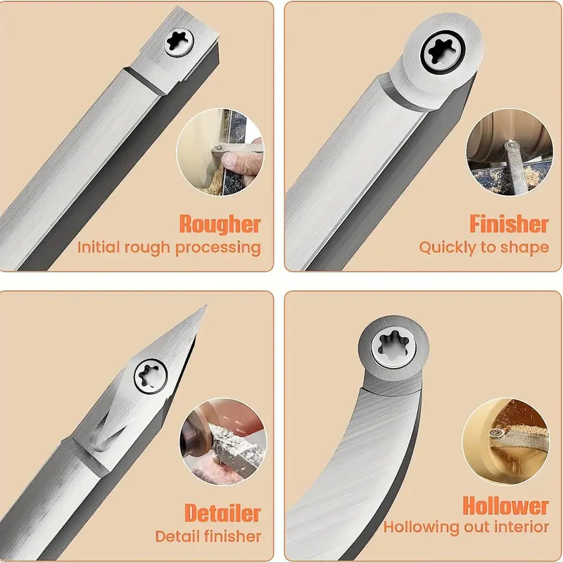 Carbide Tipped Wood Turning To - Wood Chisel Set recension och pris