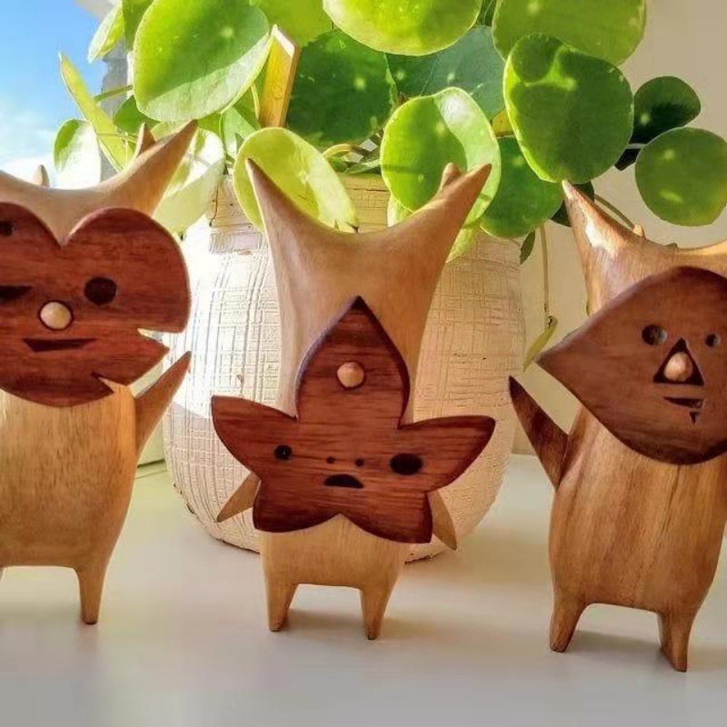 1/2/3pcs Wooden Korok Statue H - Woodworking Resin recension och pris