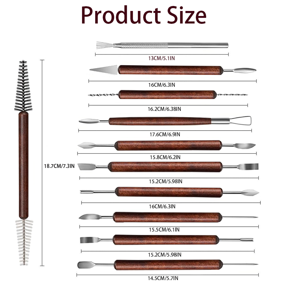 25/40Pcs Pottery & Clay Sculpt - Wood Chisel Set recension och pris